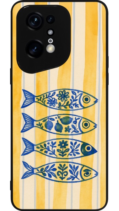 Coque OPPO Find X5 Pro - Silicone rigide noir Portuguese fish 2026