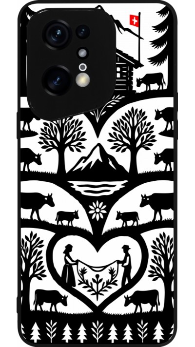 Coque OPPO Find X5 Pro - Silicone rigide noir Poya Suisse 2