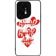 Coque OPPO Find X5 Pro - Silicone rigide noir Saint Valentines Day 26 Amor