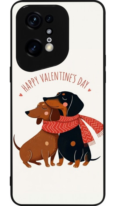 Coque OPPO Find X5 Pro - Silicone rigide noir Saint Valentines Day 26 Happy Valentine