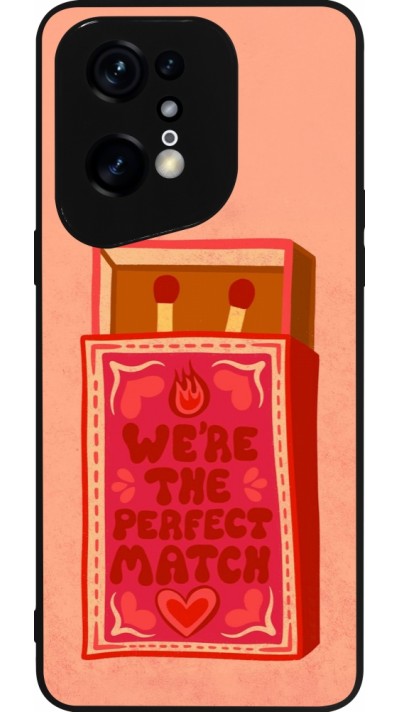 Coque OPPO Find X5 Pro - Silicone rigide noir Saint Valentines Day 26 Perfect Match