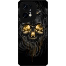 Coque OPPO Find X5 Pro - Silicone rigide noir Skull 02