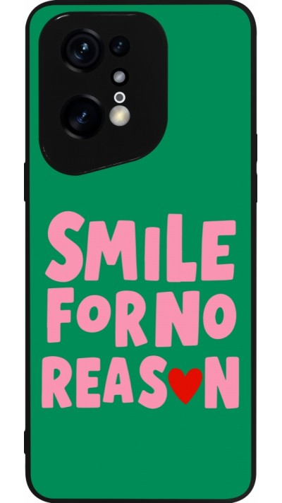 Coque OPPO Find X5 Pro - Silicone rigide noir Smile for no reason 2026