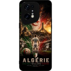 Coque OPPO Find X5 Pro - Silicone rigide noir Football Algérie splash 2026