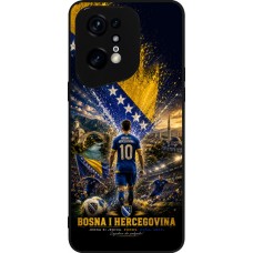 Coque OPPO Find X5 Pro - Silicone rigide noir Football Bosnie-Herzégovine splash 2026