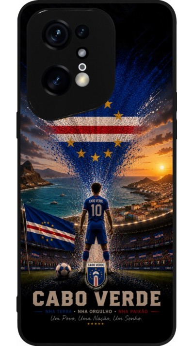 Coque OPPO Find X5 Pro - Silicone rigide noir Football Cap-Vert splash 2026