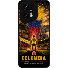 Coque OPPO Find X5 Pro - Silicone rigide noir Football Colombie splash 2026
