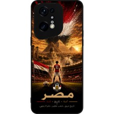 Coque OPPO Find X5 Pro - Silicone rigide noir Football Égypte splash 2026
