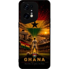 Coque OPPO Find X5 Pro - Silicone rigide noir Football Ghana splash 2026