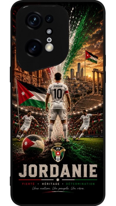 Coque OPPO Find X5 Pro - Silicone rigide noir Football Jordanie splash 2026