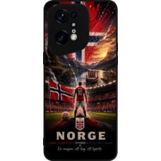Coque OPPO Find X5 Pro - Silicone rigide noir Football Norvège splash 2026