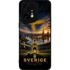 Coque OPPO Find X5 Pro - Silicone rigide noir Football Suède splash 2026