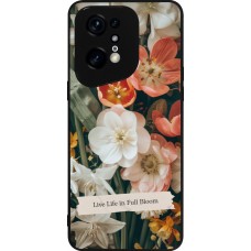 Coque OPPO Find X5 Pro - Silicone rigide noir Full Bloom Spring 2026