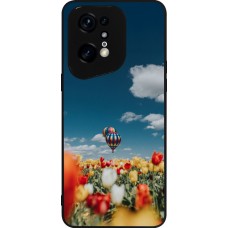 Coque OPPO Find X5 Pro - Silicone rigide noir Hot air balloon Spring 2026