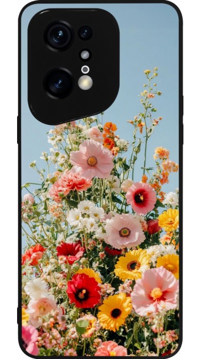 Coque OPPO Find X5 Pro - Silicone rigide noir Spring flowers Spring 2026