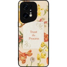 Coque OPPO Find X5 Pro - Silicone rigide noir Trust the process Spring 2026
