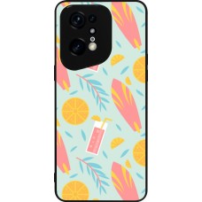 Coque OPPO Find X5 Pro - Silicone rigide noir Summer 2025 Pattern citron