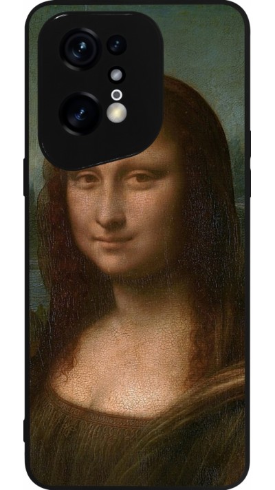 OPPO Find X5 Pro Case Hülle - Silikon schwarz Kunstbild - Mona Lisa - Leonardo de Vinci
