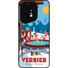 OPPO Find X5 Pro Case Hülle - Silikon schwarz Verbier Mountain Jacuzzi