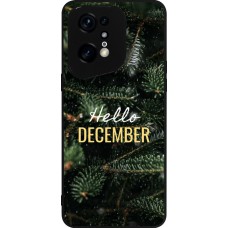 Coque OPPO Find X5 Pro - Silicone rigide noir Winter 25 Winter hello december