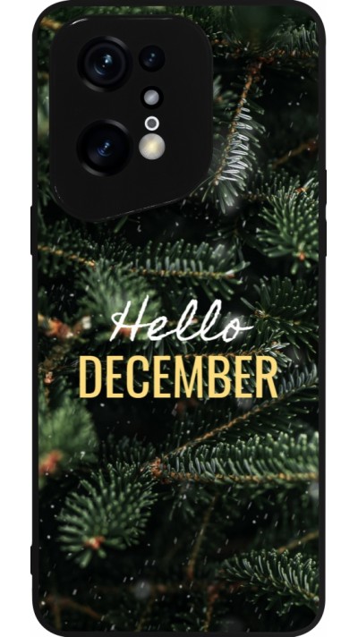 Coque OPPO Find X5 Pro - Silicone rigide noir Winter 25 Winter hello december