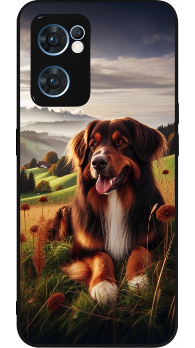 OPPO Reno7 5G Case Hülle - Silikon schwarz Hund Land Schweiz