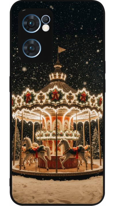 OPPO Reno7 5G Case Hülle - Silikon schwarz Christmas 25 Carousel