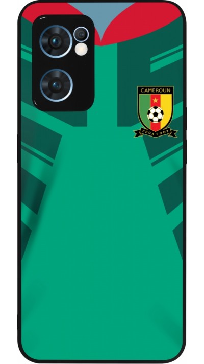 OPPO Reno7 5G Case Hülle - Silikon schwarz Kamerun 2022 personalisierbares Fussballtrikot