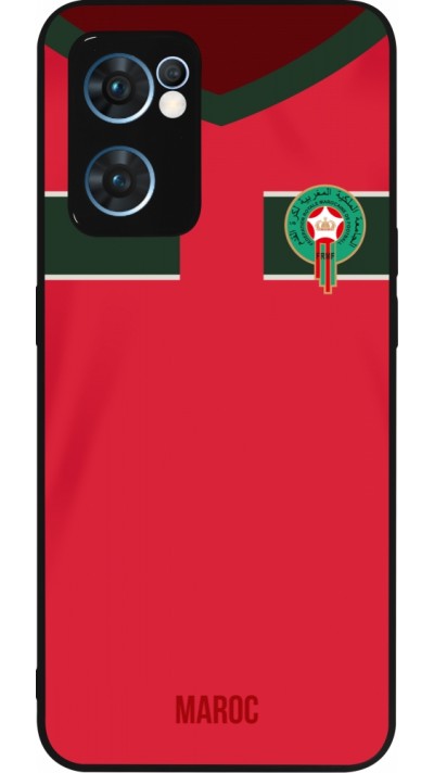 OPPO Reno7 5G Case Hülle - Silikon schwarz Marokko 2022 personalisierbares Fussballtrikot