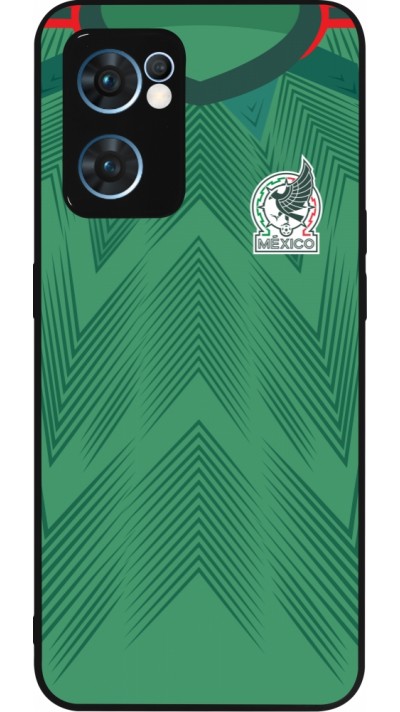 OPPO Reno7 5G Case Hülle - Silikon schwarz Mexiko 2022 personalisierbares Fussballtrikot
