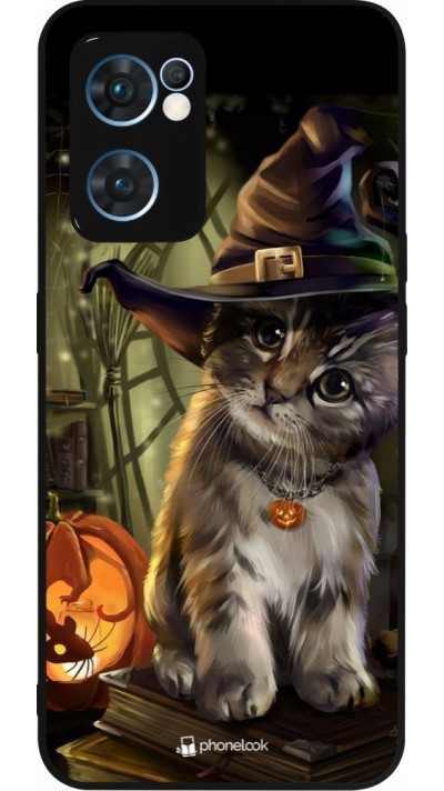 OPPO Reno7 5G Case Hülle - Silikon schwarz Halloween 21 Witch cat
