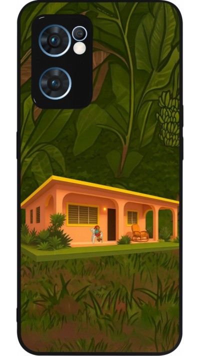 OPPO Reno7 5G Case Hülle - Silikon schwarz Benitos house DTMF