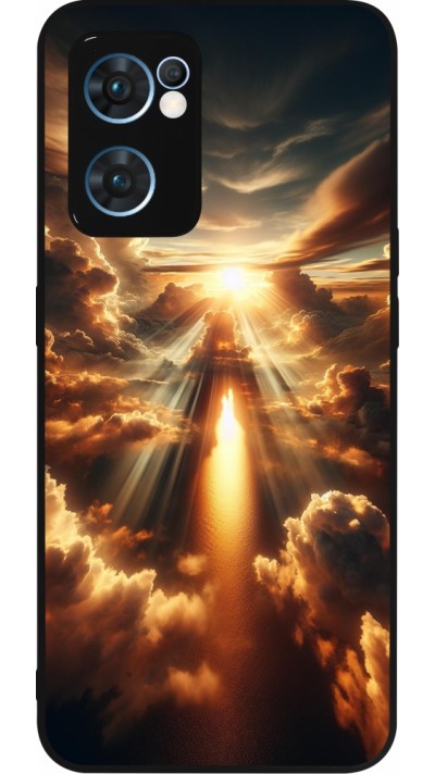 OPPO Reno7 5G Case Hülle - Silikon schwarz Himmelsleuchten Zenit