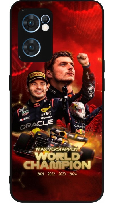 OPPO Reno7 5G Case Hülle - Silikon schwarz Max Verstappen Champion 2023