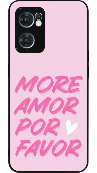 Coque OPPO Reno7 5G - Silicone rigide noir More amor porfavor