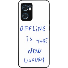 OPPO Reno7 5G Case Hülle - Silikon schwarz Offline is the new luxury