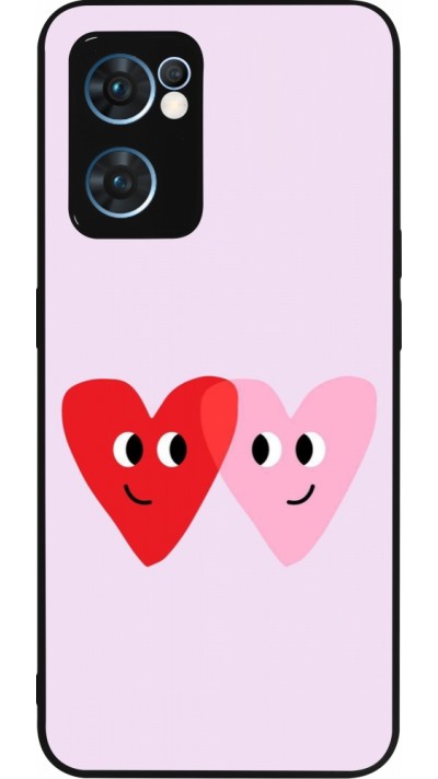OPPO Reno7 5G Case Hülle - Silikon schwarz Saint Valentines Day 26 Heart