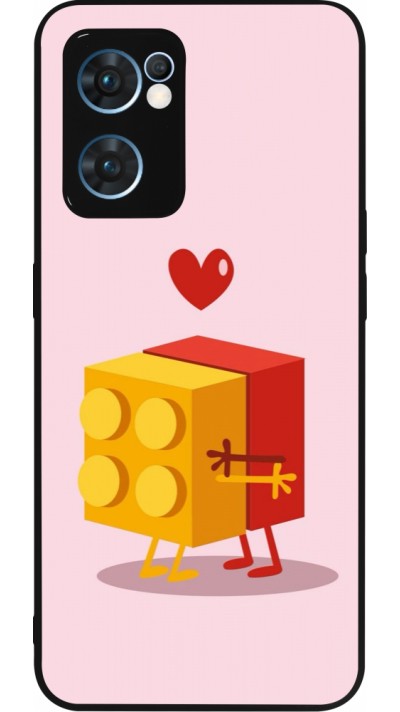 OPPO Reno7 5G Case Hülle - Silikon schwarz Saint Valentines Day 26 Puzzle