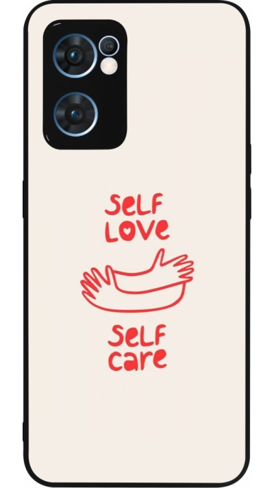 OPPO Reno7 5G Case Hülle - Silikon schwarz Saint Valentines Day 26 Self love self care