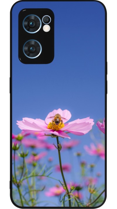 OPPO Reno7 5G Case Hülle - Silikon schwarz Bee on a flower Spring 2026