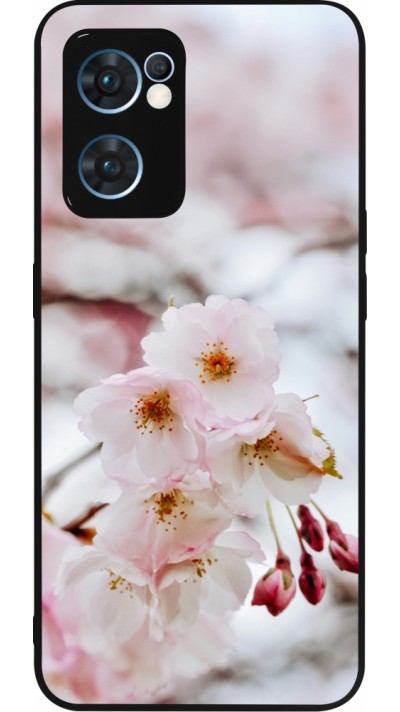 OPPO Reno7 5G Case Hülle - Silikon schwarz Cherry tree Spring 2026
