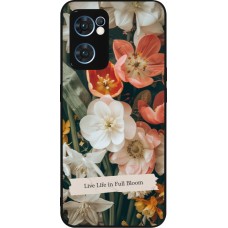 Coque OPPO Reno7 5G - Silicone rigide noir Full Bloom Spring 2026