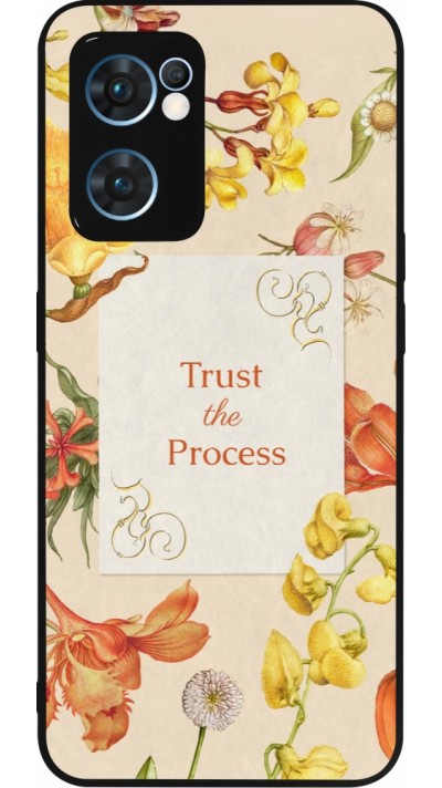 OPPO Reno7 5G Case Hülle - Silikon schwarz Trust the process Spring 2026