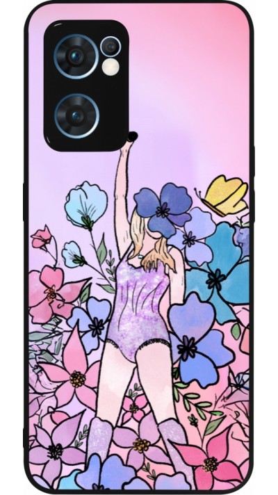 OPPO Reno7 5G Case Hülle - Silikon schwarz Taylor Swift Sketch - Pink