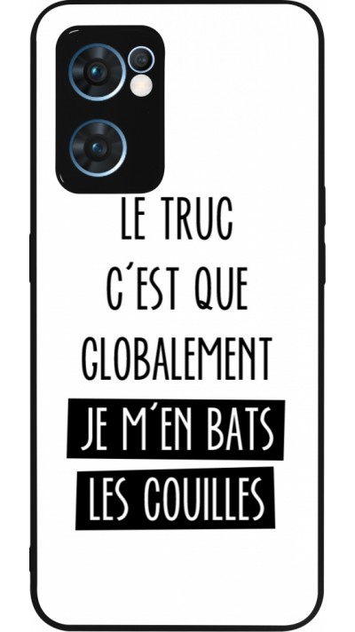 OPPO Reno7 5G Case Hülle - Silikon schwarz Le truc globalement bats les couilles