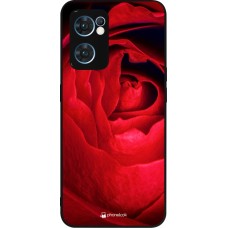 OPPO Reno7 5G Case Hülle - Silikon schwarz Valentine 2022 Rose
