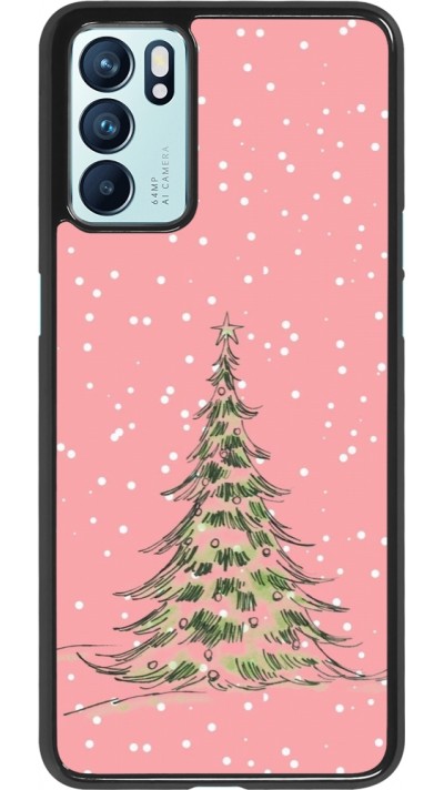 Coque OPPO Reno6 5G - Christmas 25 Pink Tree