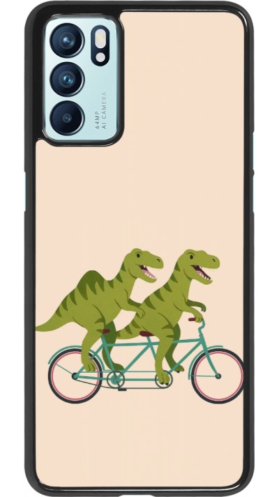 Coque OPPO Reno6 5G - Dinosaurs on bikes 2026