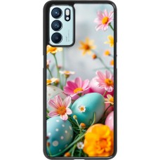 Coque OPPO Reno6 5G - Easter 2026 Eggs with flowers