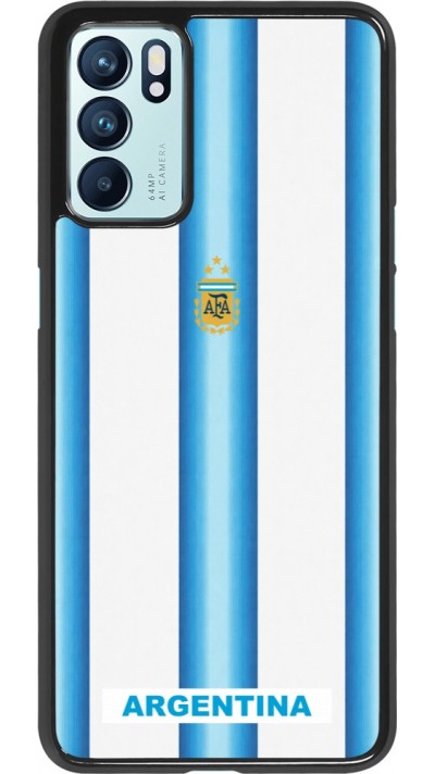 Coque OPPO Reno6 5G - Maillot de football Argentine 2026 personnalisable